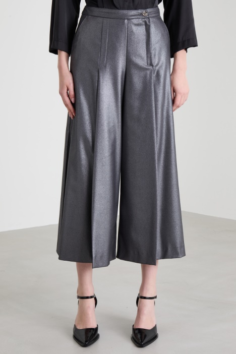 Gonna pantalone laminata