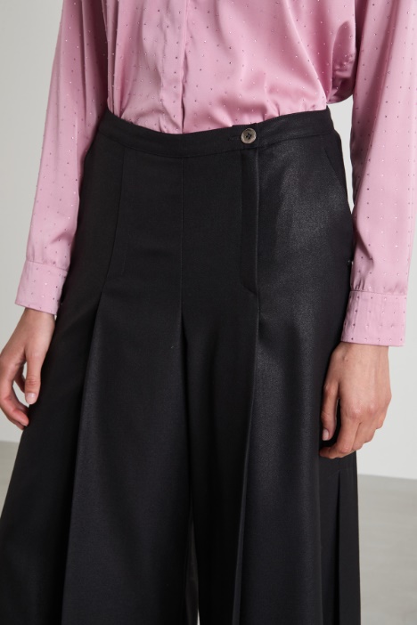 Gonna pantalone laminata