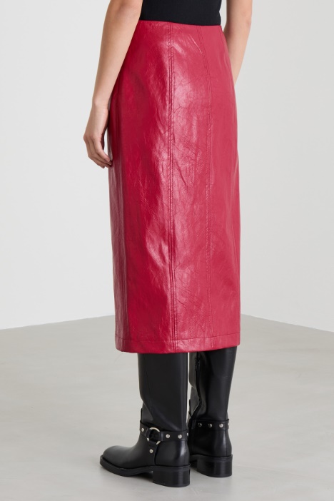 Faux leather midi skirt Intrend - 2