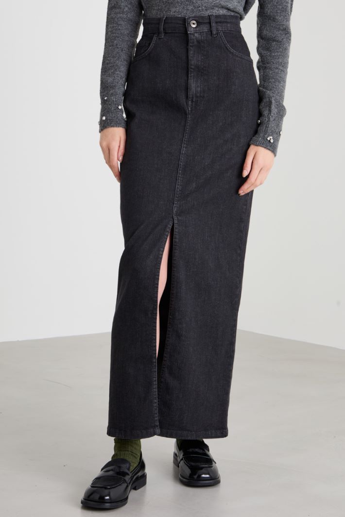 Long jeans skirt Intrend - 4