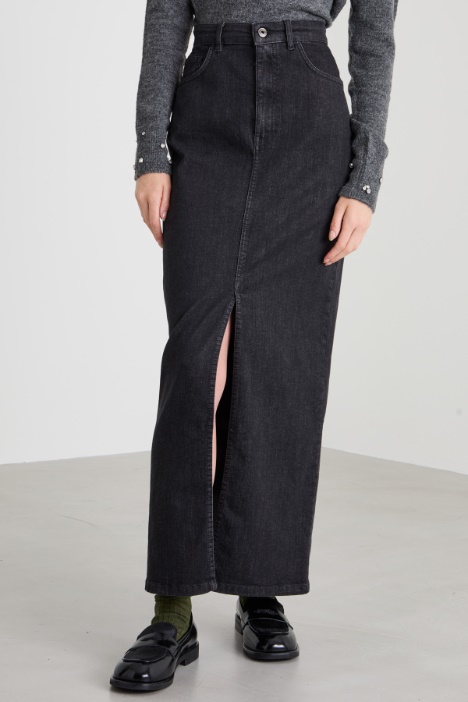 Gonna lunga in jeans