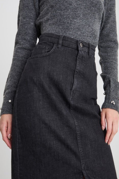 Gonna lunga in jeans