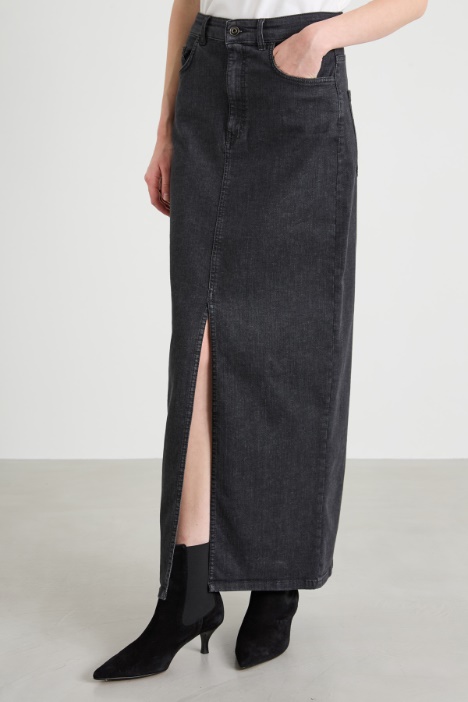 Gonna lunga in jeans