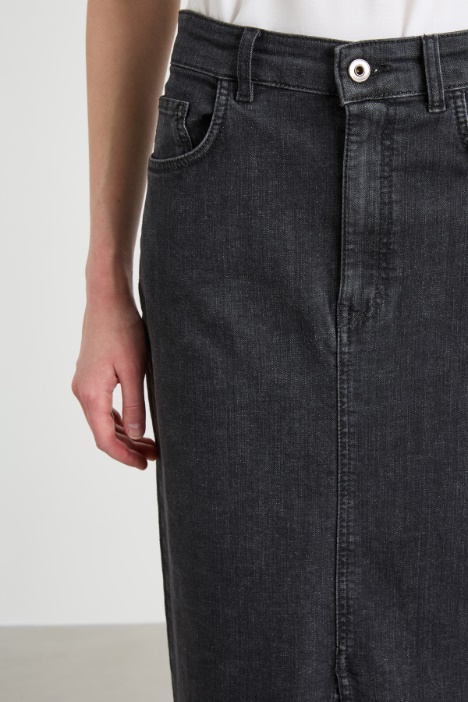 Gonna lunga in jeans