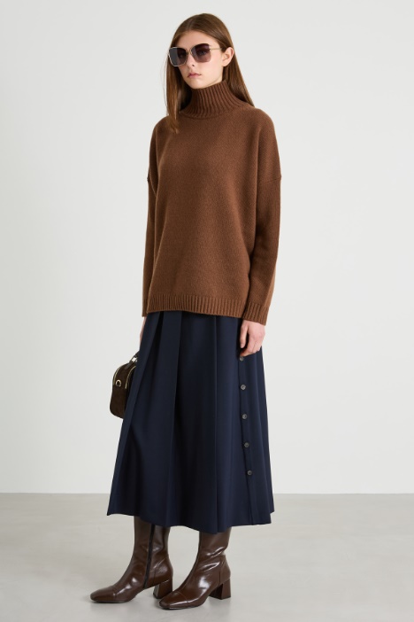 Pleated gabardine skirt Intrend