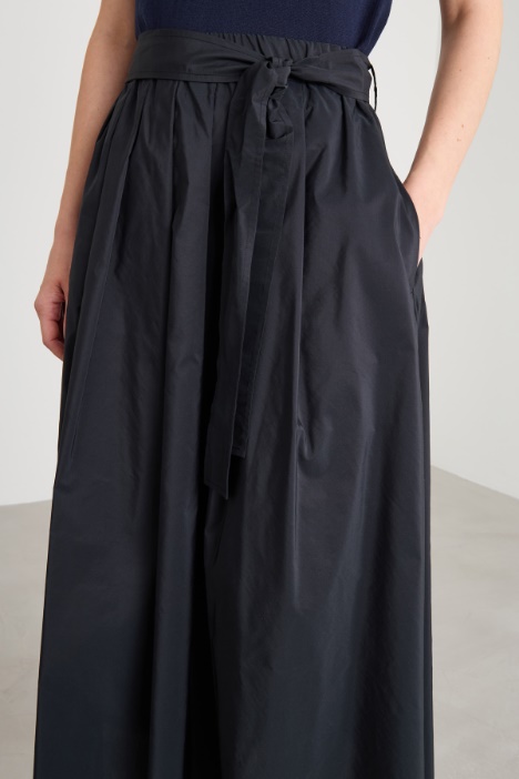 Gonna a pieghe in taffetà