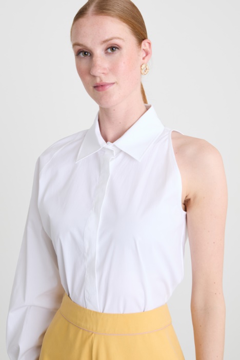 Camicia monospalla in cotone