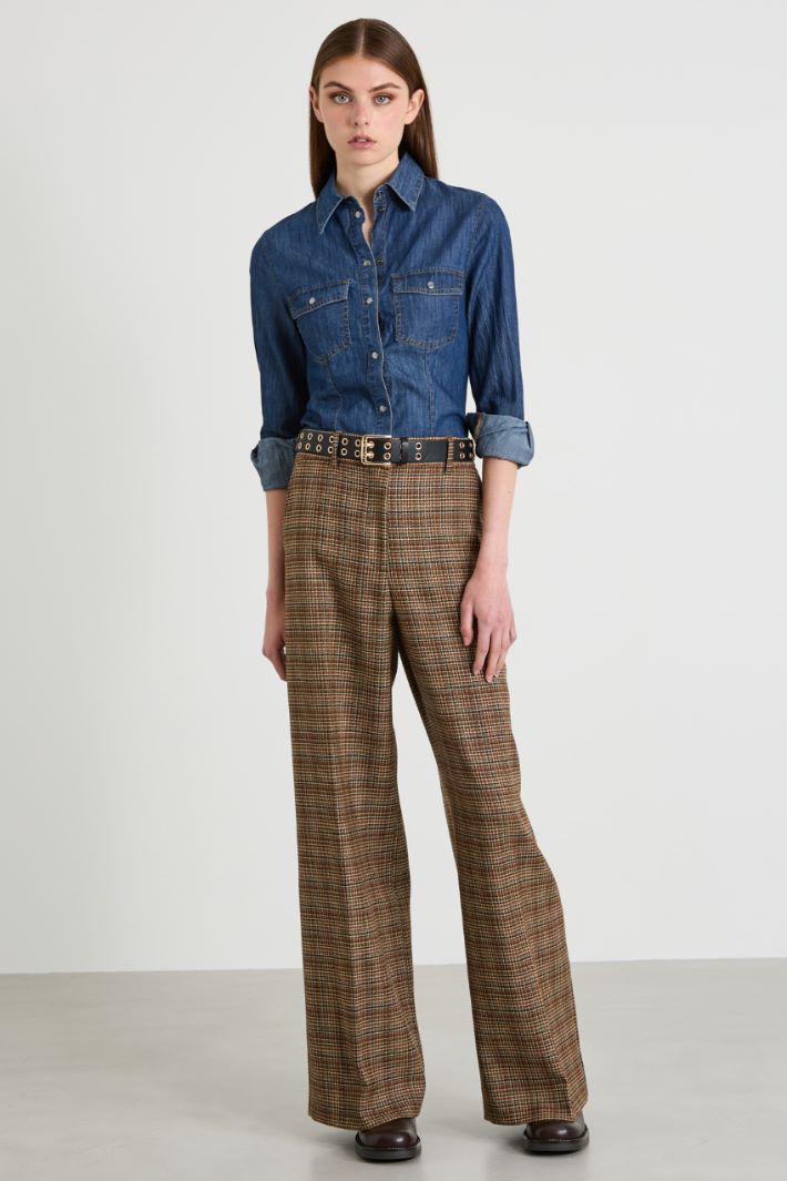 Lightweight denim slim shirt Intrend - 3