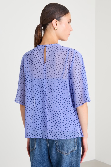 Blusa in georgette con foulard