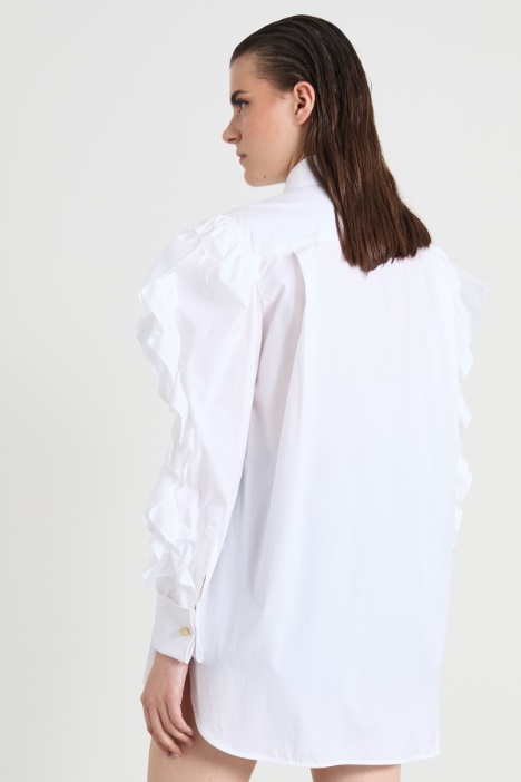 Camicia con rouches applicate