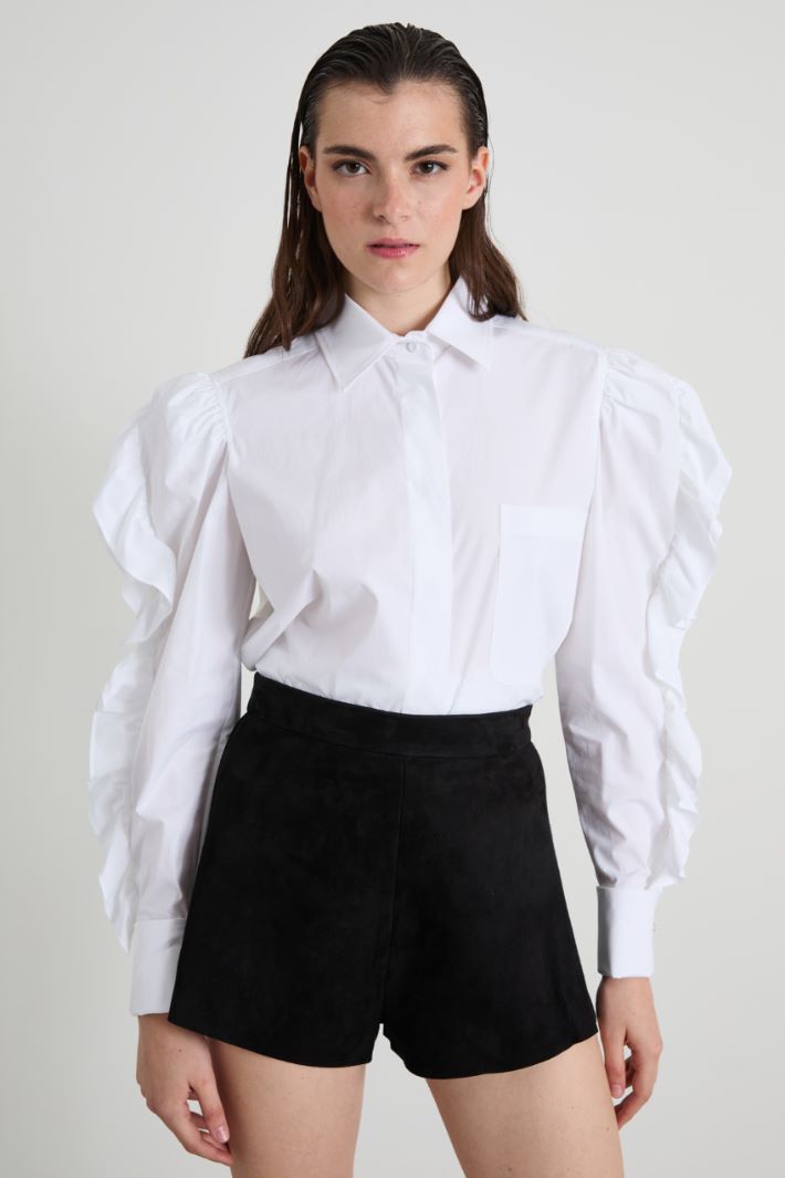 Camicia con rouches applicate Intrend