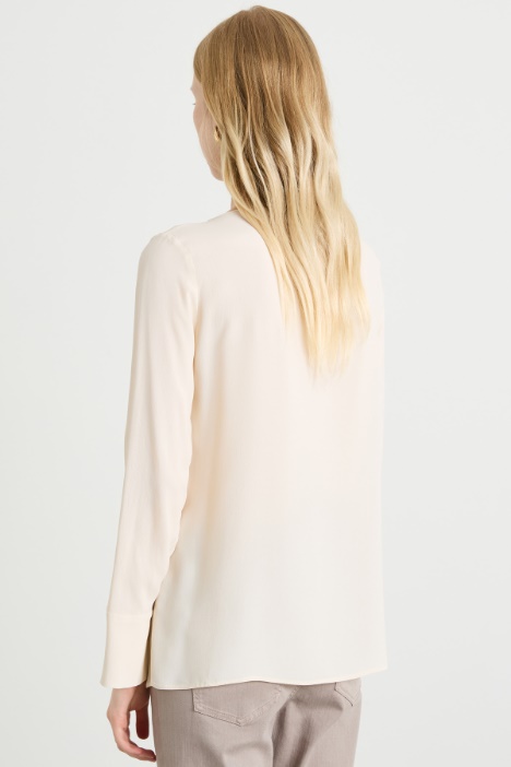 Blusa in crépe de chine