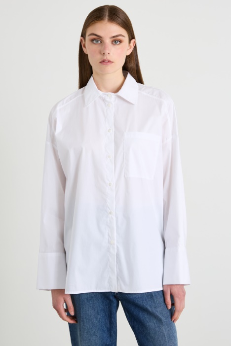 Camicia dritta in popeline Intrend