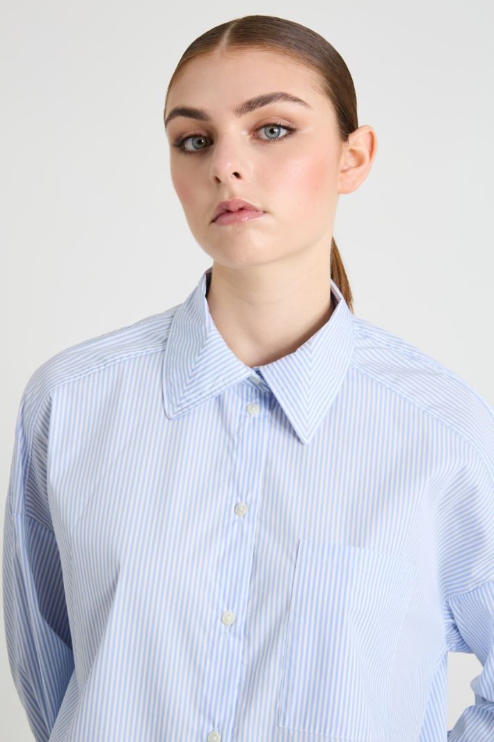 Straight poplin shirt Intrend - 4
