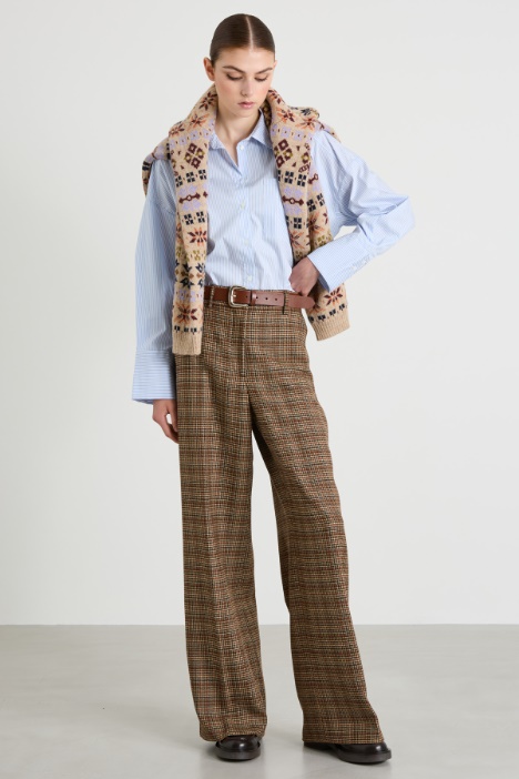 Straight poplin shirt Intrend