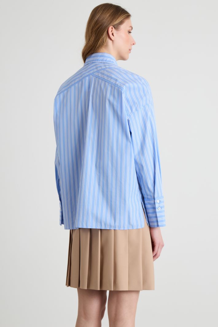 Straight poplin shirt Intrend - 2