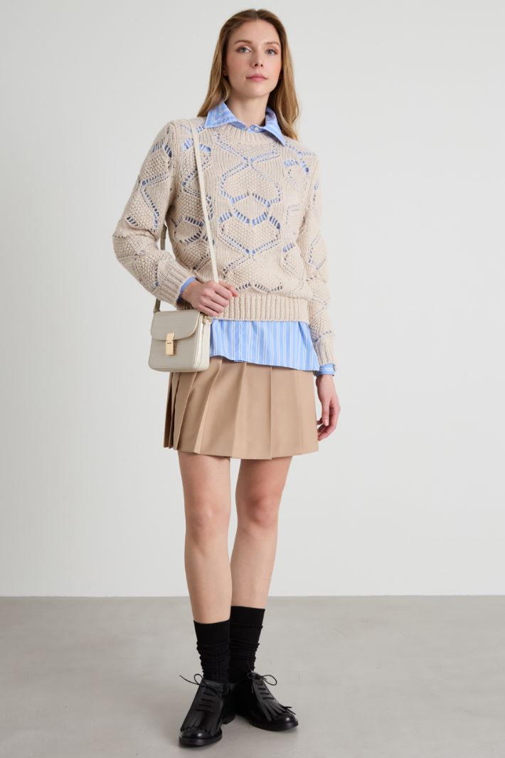 Straight poplin shirt Intrend - 3