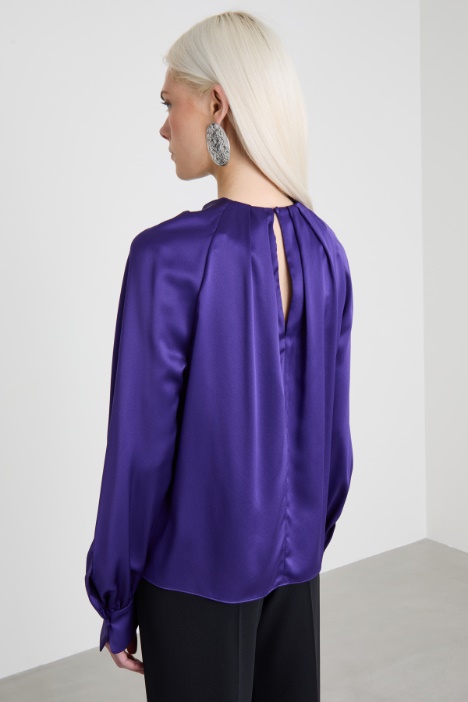 Blusa in raso di seta