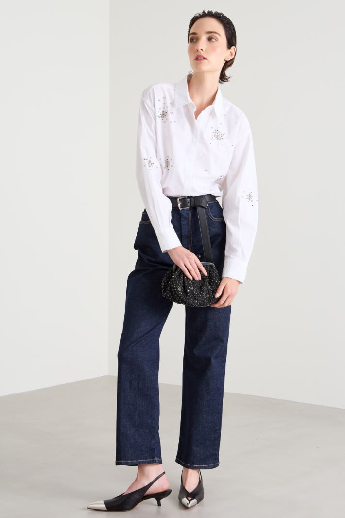 Shirt with rhinestones Intrend - 3