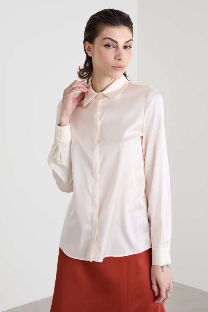 Silk satin shirt Intrend - 4