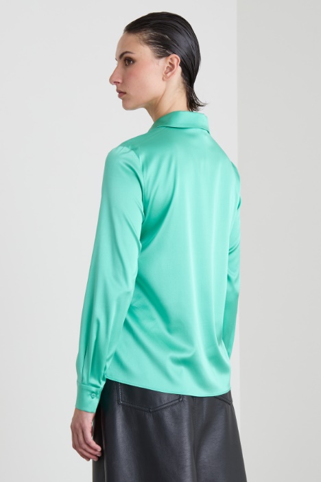 Camicia in raso di seta