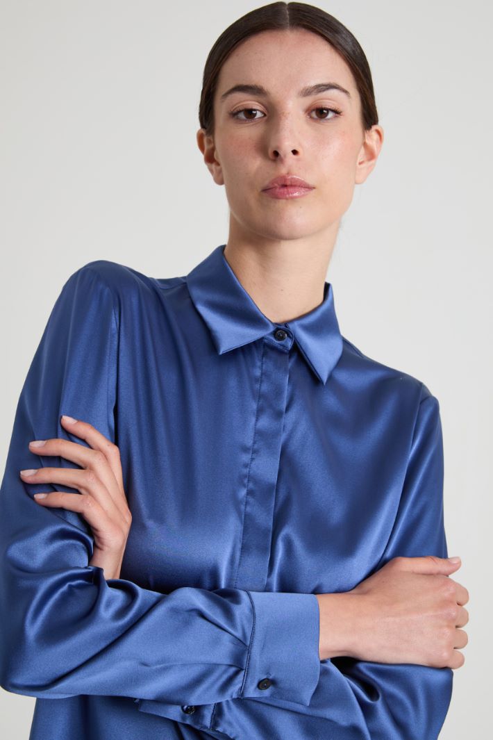 Silk satin shirt Intrend - 4