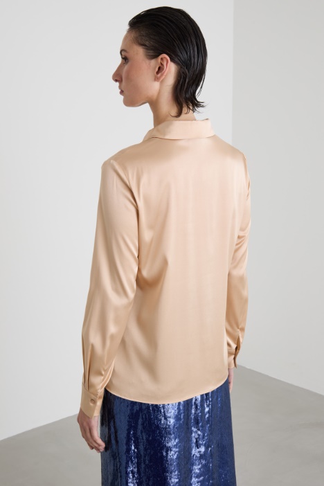 Camicia in raso di seta