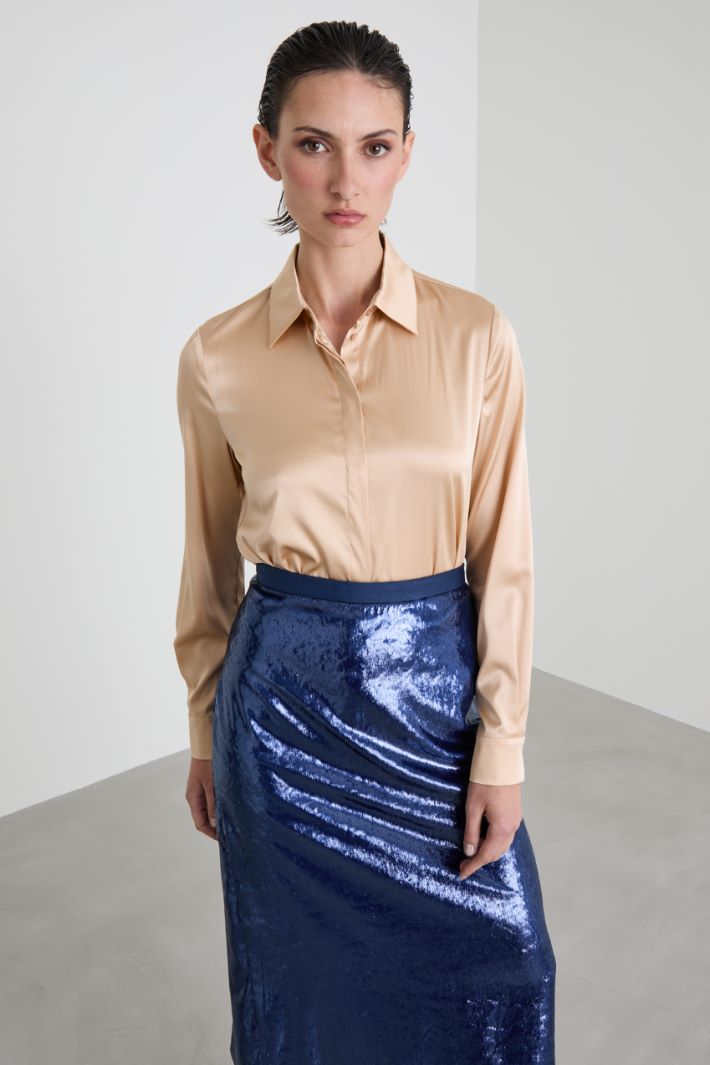 Silk satin shirt Intrend