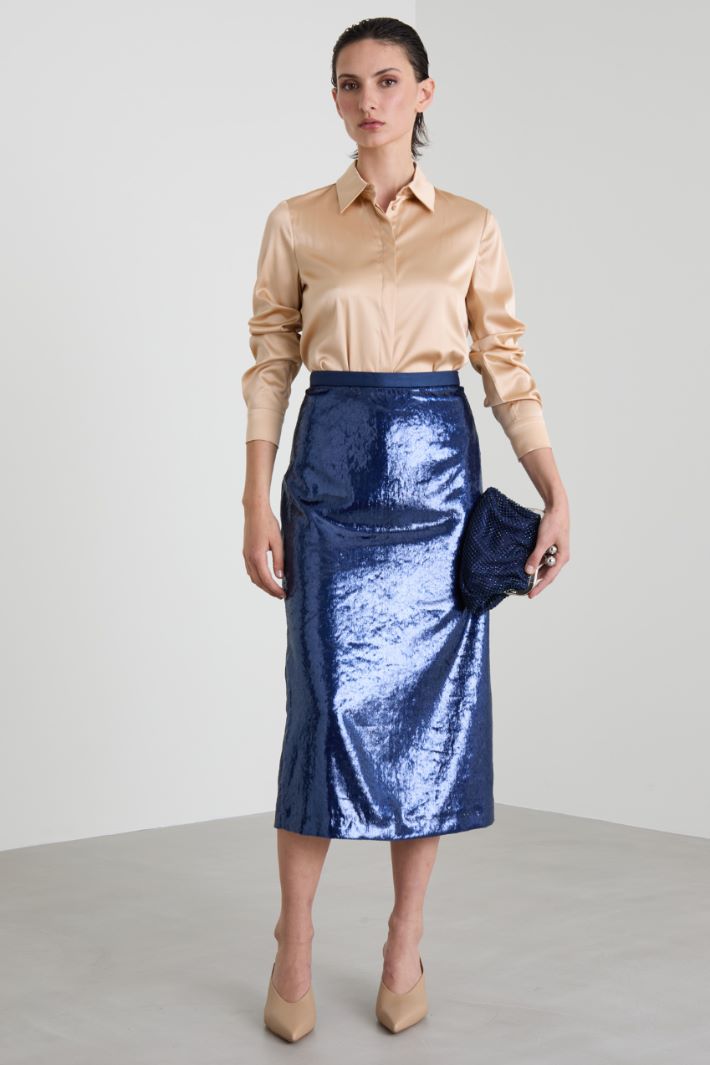 Silk satin shirt Intrend - 3
