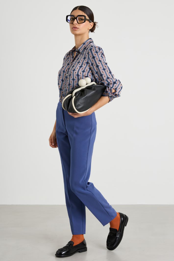 Blusa in raso a fantasia Intrend - 3