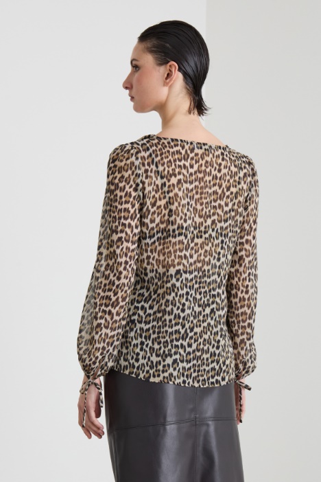 Animal print crepon blouse Intrend - 2