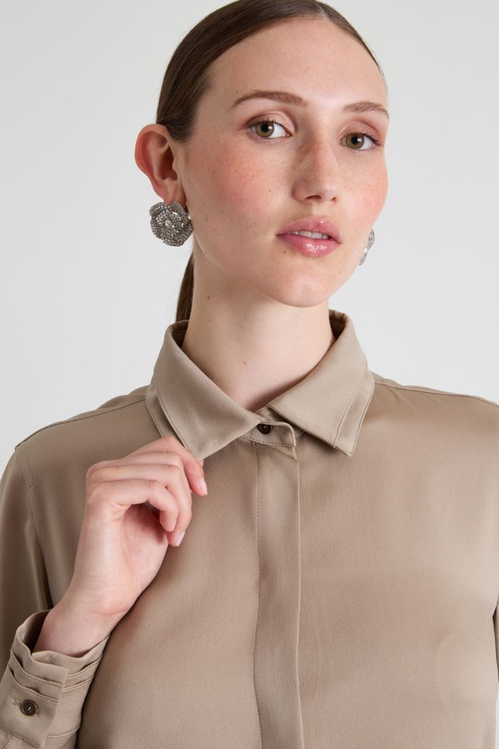 Silk satin shirt Intrend - 4