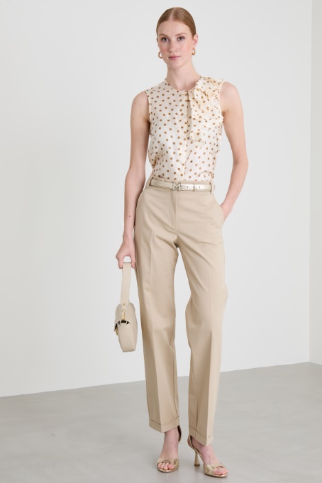 Silk top with ruffles Intrend