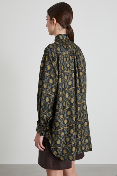 Oversized printed silk shirt Intrend - 3