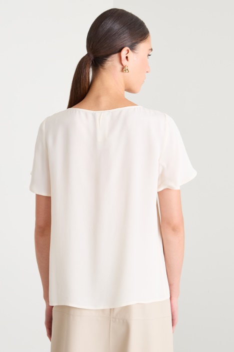 Top in crépe de chine