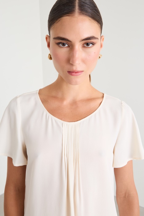 Top in crépe de chine