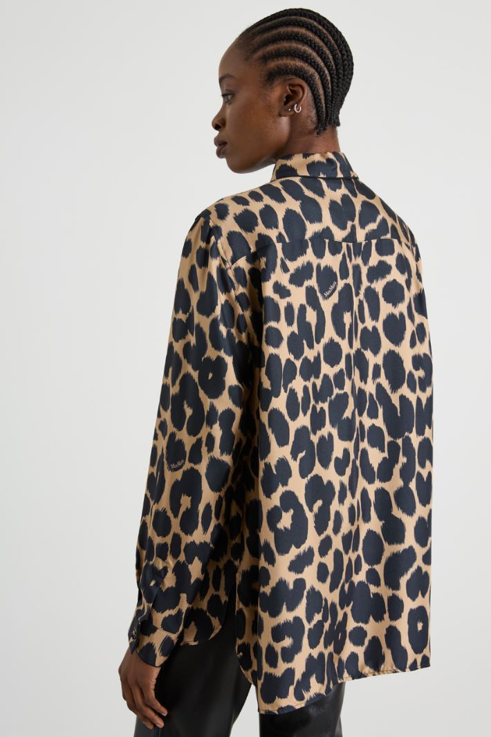 Camisa de sarga de seda estampada Intrend - 2