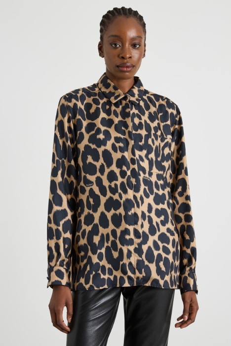 Printed silk twill shirt Intrend