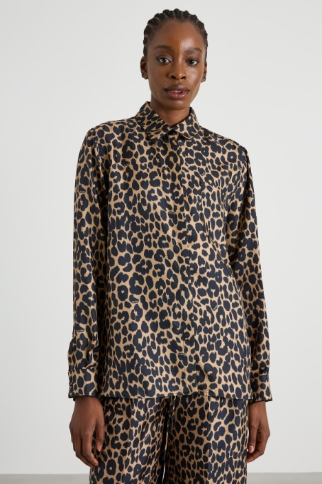 Printed silk twill shirt Intrend