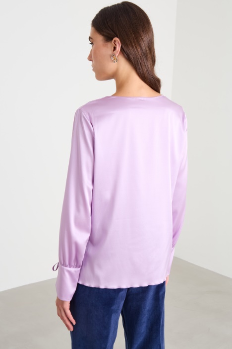 Blusa in raso di seta