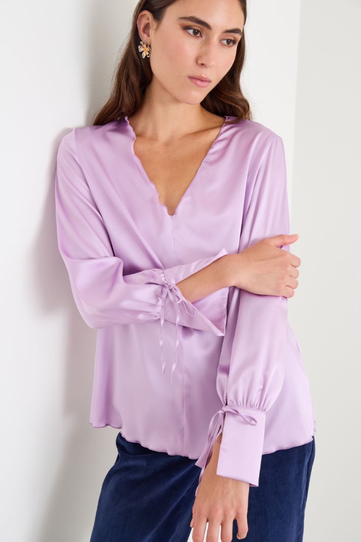 Silk satin blouse Intrend - 4
