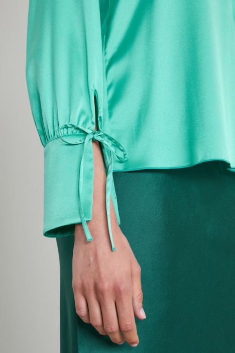 Blusa in raso di seta