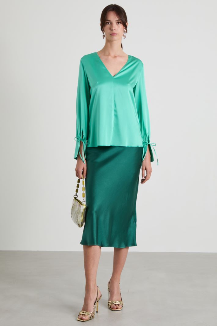 Silk satin blouse Intrend - 3