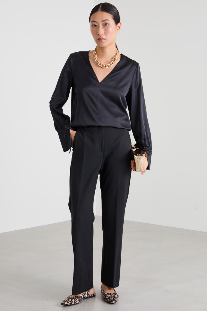 Silk satin blouse Intrend - 3