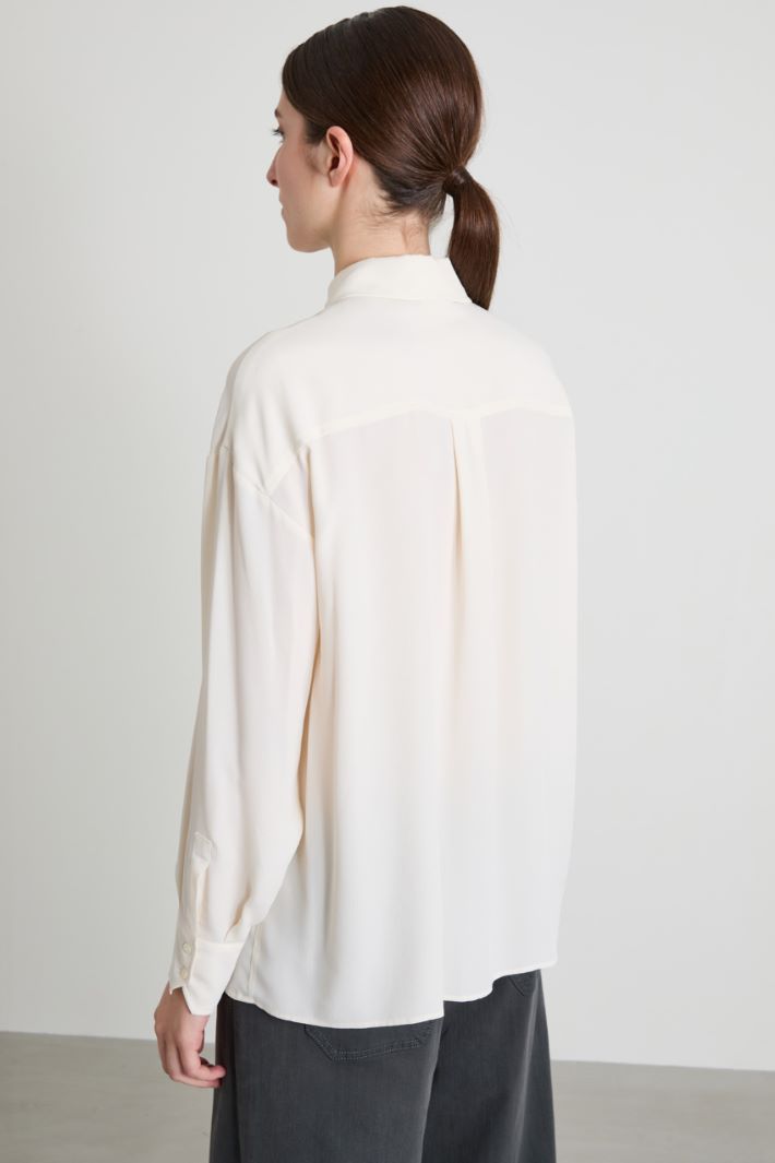 Camicia in crépe de chine