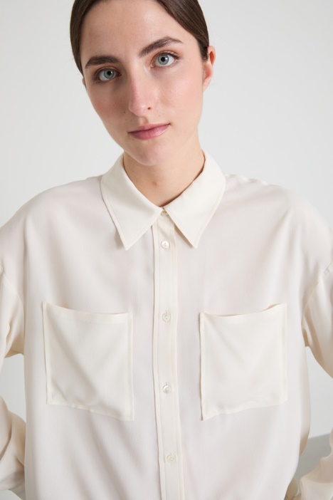 Camicia in crépe de chine