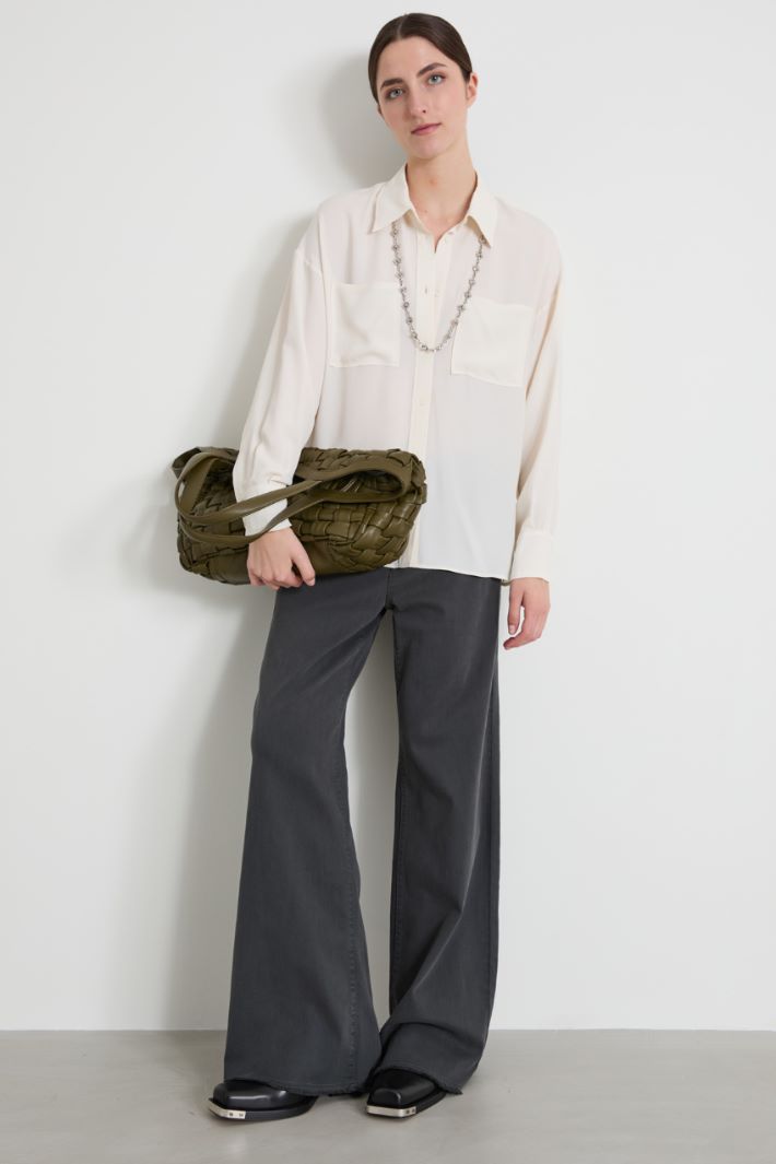 Camicia in crépe de chine