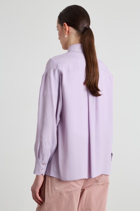 Camisa de crepé de China