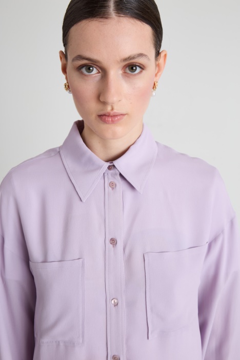 Camisa de crepé de China