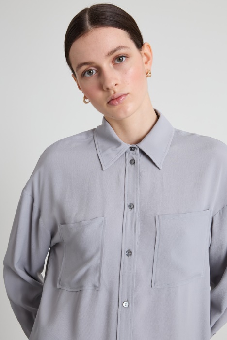 Camisa de crepé de China